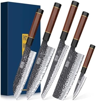 HOSHANHO 5 Pieces Knife Set, Japanese High Carbon Steel Kitchen Knife Sets