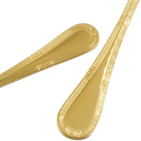 2 Pcs Stainless Steel Sauce Ladle with Pouring Spout, Gold