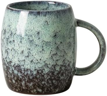 Misty Moss Ceramic Mug, 15oz Reactive Glaze Mug, Self Care Gift for Her