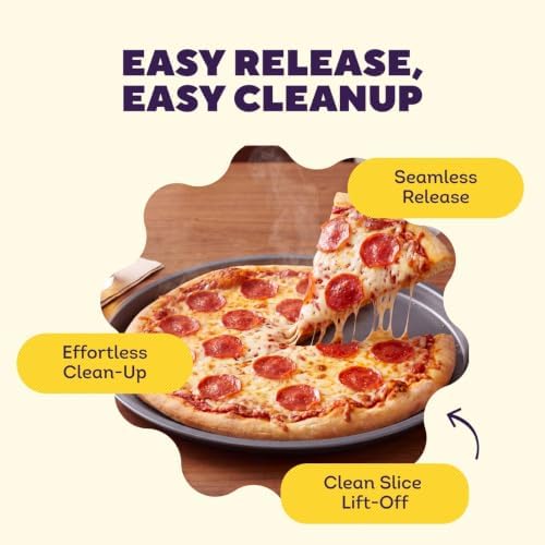 Wilton Silver Non-Stick Pizza Pan, Made Without PFAS, 12 in.