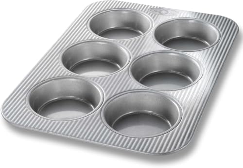 USA Pan Bakeware Nonstick Mini Round Cake Pans, Aluminized Steel (Pack of 6)