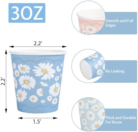 Lamosi 1200 Pack 3 oz Bathroom Cups, Small Disposable Paper Mouthwash Cups