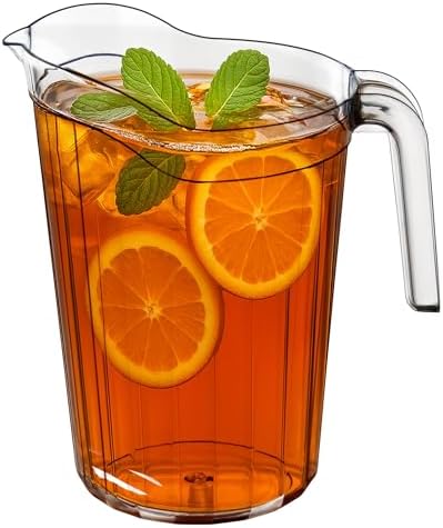 DecorRack 10 Pack 75 oz Polycarbonate Pitchers, Beverage Dispenser