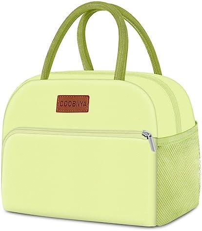 Coobiiya Insulated Lunch Bag Women/Men, Taslon Leakproof Thermal Lunch Box for Women Men, Cute Waterproof Cooler Bag for Work Picnic Travel