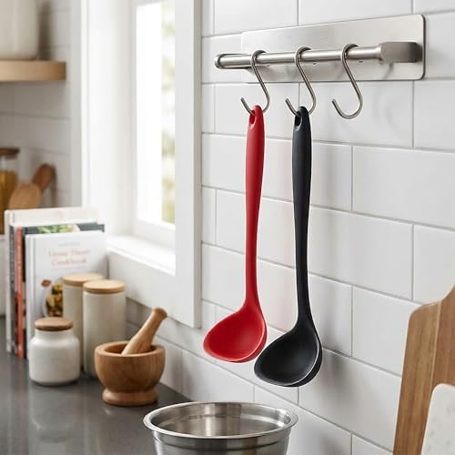 Silicone Soup Ladle Set for Cooking, Serving Sauces, Soups and Gravies