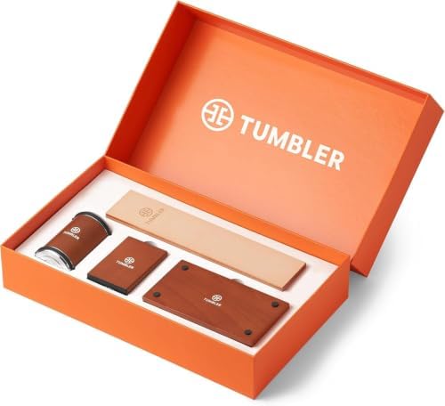 Tumbler Rolling Knife Sharpener Starter Set - Knife Sharpening Made Easy - Complete Gift Set