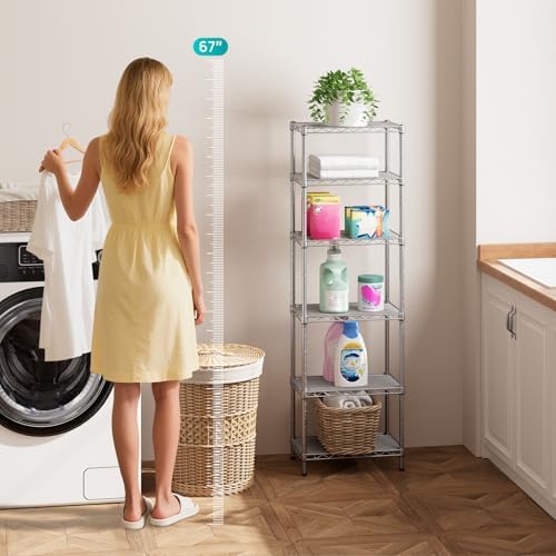 SINGAYE Metal Shelves Wire Shelving Storage Standing Adjustable Shelf Unit