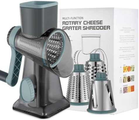 Cheese Grater Hand Crank Rotary Vegetables Shredder with Handle