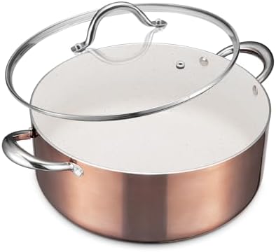 BEZIA 8 Quart Nonstick Stock Pot with Lid, Induction Cooking Pot PFOA-Free