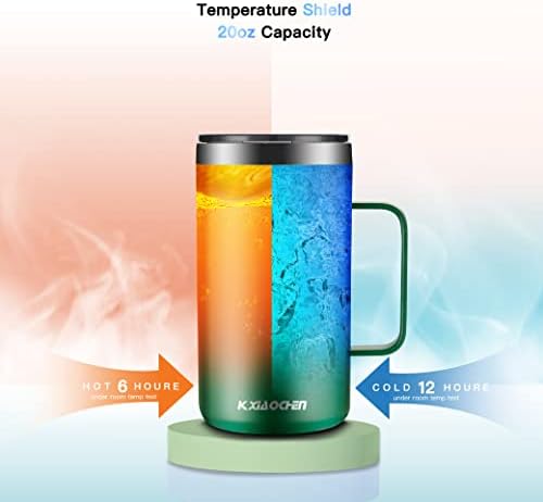 KXIAOCHEN 20 oz Insulated Coffee Mug, Coffee Cup with Lid and Wide Handle