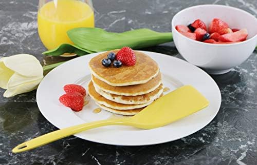 Spatula, Turner for Non-stick pans, Heat Resistant, Flipper, BPA Free Melamine Utensil with Ergonomic Handle by Reston Lloyd 11 inch, Lemon