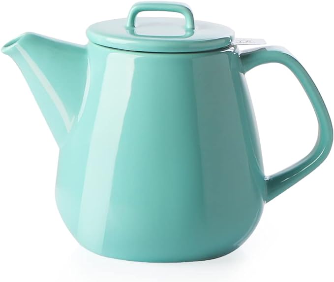 Sweejar 40oz Tea pot with Removable Stainless Steel Infuser,Dishwasher Safe Tea Pots for Loose Tea,Tea Pots with Infuser for Chrismas Women Gift(Turquoise)