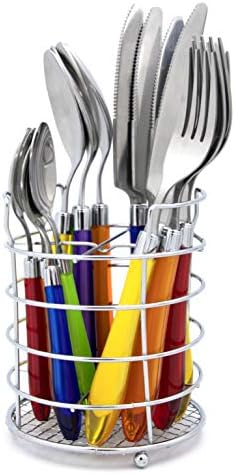 Gypsy Color Rainbow Mix & Match Stainless Steel Flatware Collection, Set of 16