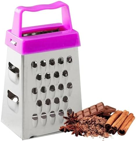 Mini Garlic Grater, Stainless Steel Cheese Ginger Vegetable Spices Small Grater for Kitchen (Purple)