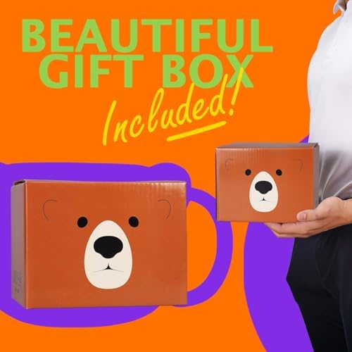 Bear Mug, Cute Ceramic Coffee Mug, 14 oz