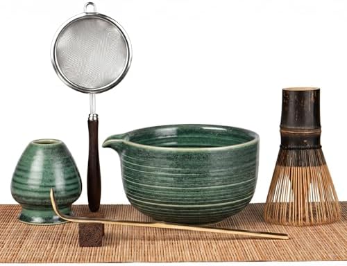 Matcha Set, 7-Piece Matcha Whisk Set with Bowl & 100-Prong Whisk