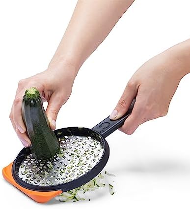 Dreamfarm Ograte Double Sided Cheese Grater - 6mm Coarse Grating, Orange