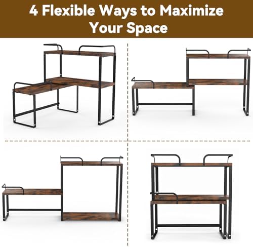 Housolution Stackable Kitchen Countertop Organizer Corner Shelf