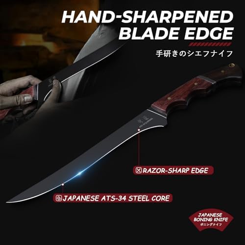 DRGSKL Boning Knife 7 inch - Brisket Trimming Knives for Meat Cutting
