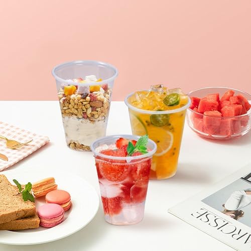 Clawsoff 240 Pack 16 oz Clear Plastic Cups Disposable Clear Water Cups