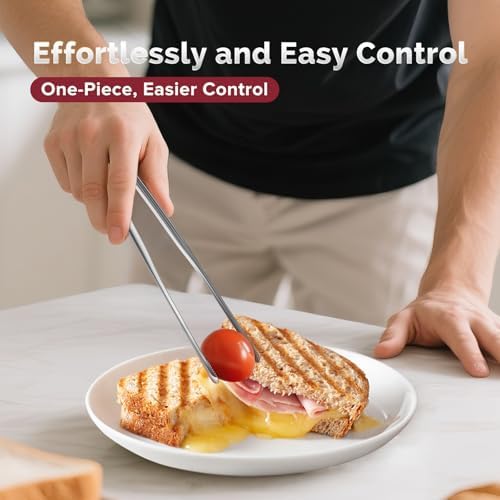 Precise Serrated Non-Slip Tips Cooking Tongs 2 Set (11.5" & 13.5")