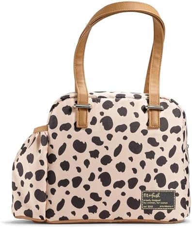 Fit & Fresh Laketown Soft Liner Insulated Lunch Bag, Cheetah Graphic