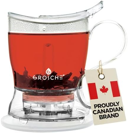 GROSCHE Aberdeen Smart Tea Maker BPA-Free Tea Infuser Clear 34 oz (1000 ml)