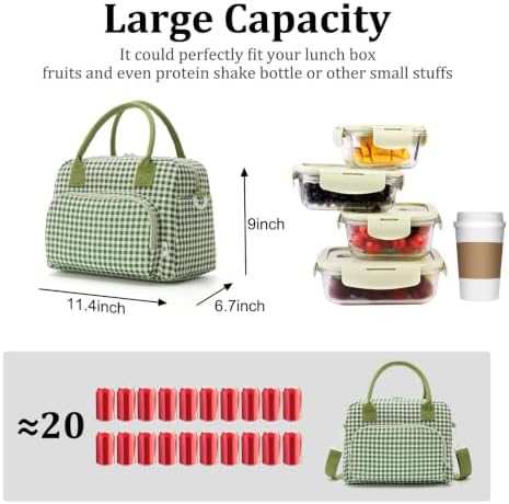 MEXS Insulated Lunch Bag for Women Men Large Reusable Lunch Box Adult Leakproof Portable Cooler Tote Bags for Work Picnic
