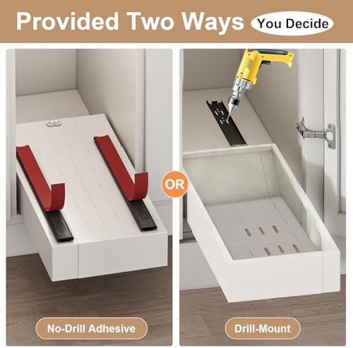 Fokyfok 2Pc Pull out Cabinet Organizer,7"-11"W,17"-24"D,Expandable