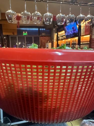 4 Pcs Large Plastic Wash Basket Round Perforated Colander Wash Vegetables and Fruits Drain Cooked Pasta Kitchen Essentials Food Strainer Basket Strainer Kitchen Blue Green Red Orange color