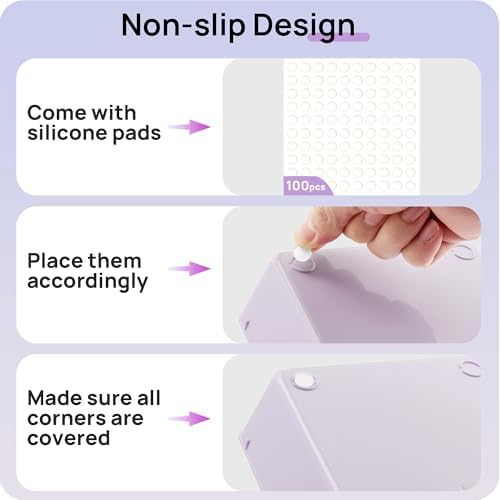 Vtopmart 25 Pack Plastic Drawer Organizers with Anti-slip Rubber Pads