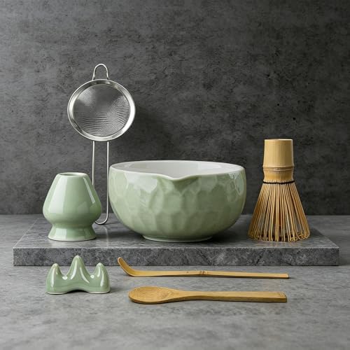 Matcha Whisk set, 9 pcs Handcrafted Matcha Set for Beginner
