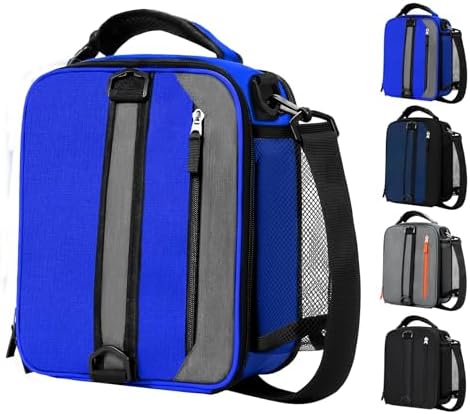 Expandable Lunch Box Insulated Lunch bag for Men Teen Kids Boys Adult Portable Stylish Double-Capacity Lunchbox Special Design for Working Office school Picnic (Blue(Expandable 10L))