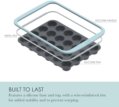 Chicago Metallic Silicone Mini Muffin Pan 24 Cup - 10 Inch