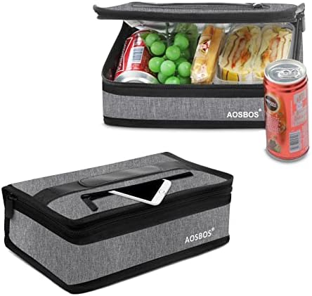 Aosbos Small Insulated Lunch Bag,Compact Lunch Box For Work & Office