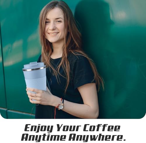 Vacuum Insulated Stainless Steel Travel Coffee Mug,Leak Proof Cup with Lid