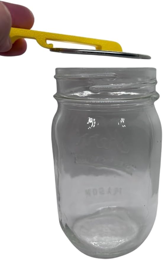 Canning and Mason Jar Opener, Easy Release Vacuum Seal for all lids magnetic (Yellow)