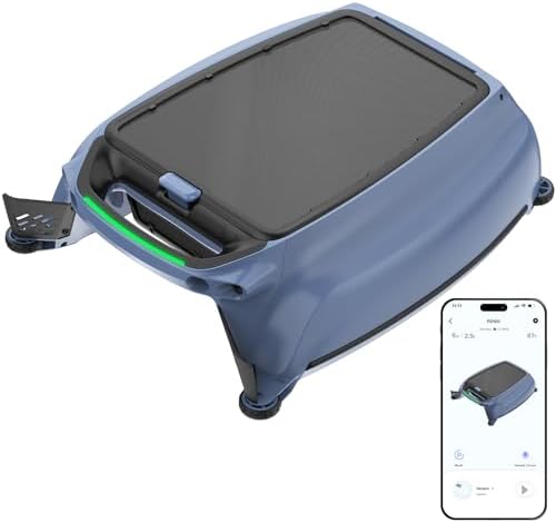 KAVANO Solar Pool Skimmer Robot, Robotic Pool Surface Cleaner with App Control, Automatic Floating Pool Skimmer for Inground and Above Ground Pools
