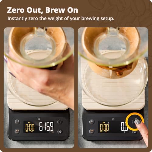 Greater Goods Coffee Scale with Timer, 0.1g Precision for Espresso & Matcha