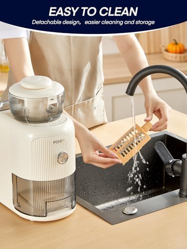 FOHERE Electric Cheese Grater, 6 in 1 Slicer Shredder for Kitchen