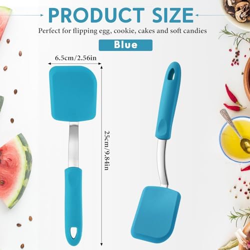 Small Silicone Spatula Mini Silicone Cookie Spatula, Light Blue