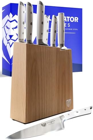 Dalstrong 8-Pc Knife Block Set - White Handle Edition