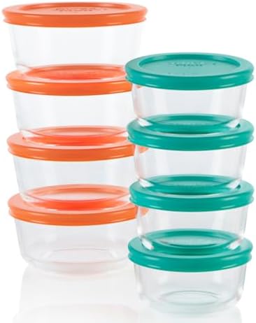 Pyrex Simply Store (8-Pack) Small Glass Food Storage Containers Set