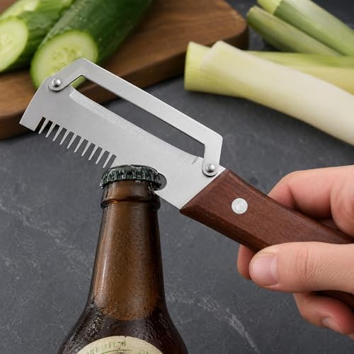 Multifunctional Vegetable Peeler with Wooden Handle