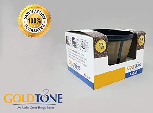 GoldTone Reusable 8-12 Cup Basket Filter fits Black & Decker Coffee Machines and Brewers. Replaces Black & Decker Reusable Coffee Filter and Permanent Coffee Basket Filter (2 Pack)