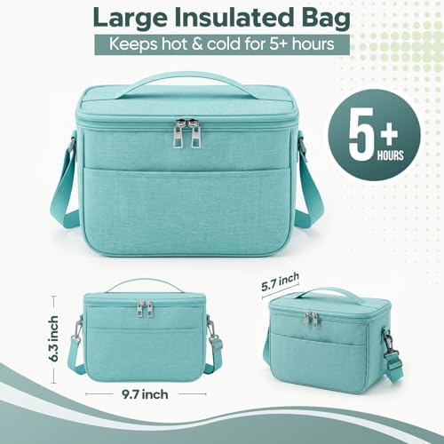 Bento Box Adult with Insulated Lunch Bag - 3 Stackable Leak-Proof Lunch Box