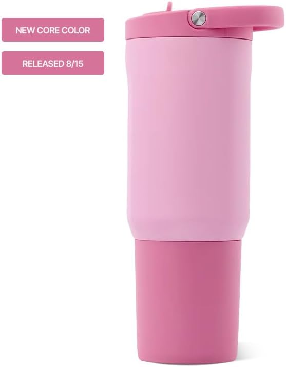 HydroJug Sport 20 oz Insulated Stainless Steel Water Bottle, Petal