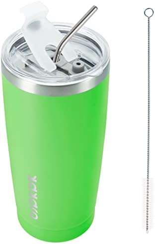 BJPKPK 20oz Coffee Tumbler with Lid & Straw, Insulated Stainless Steel Mug