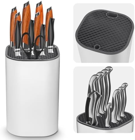 Ninonly Knife Block Without Knives 2 in 1 Detachable Kitchen Knife Holder