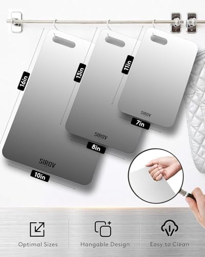 Katori Titanium Cutting Board, 100% Pure Titanium Cutting Boards For Kitchen, Best Non Toxic chopping board, Dishwasher safe, Hygiene and Durability for Meat, Fruit, and Vegetables (12.6L*8W)